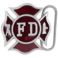 Fireman's Cross Enameled Belt Buckle